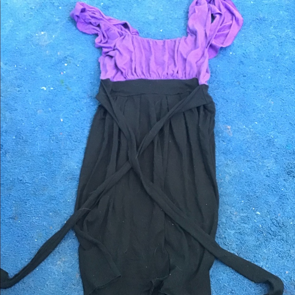Purple and black dress